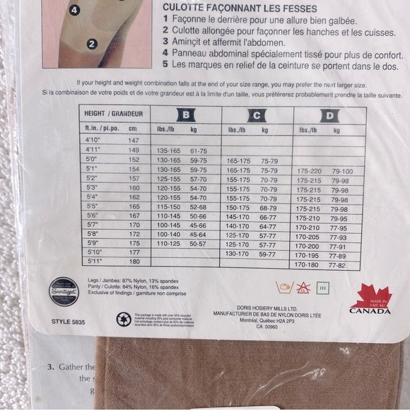 Vintage Secret Silky Shapers Pantyhose in Neutral NWT - Picture 3 of 7